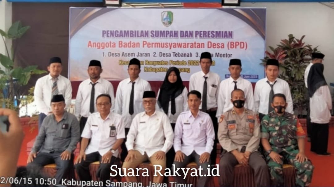 Pengambilan Sumpah BPD di Kecamatan Banyuates Sampang