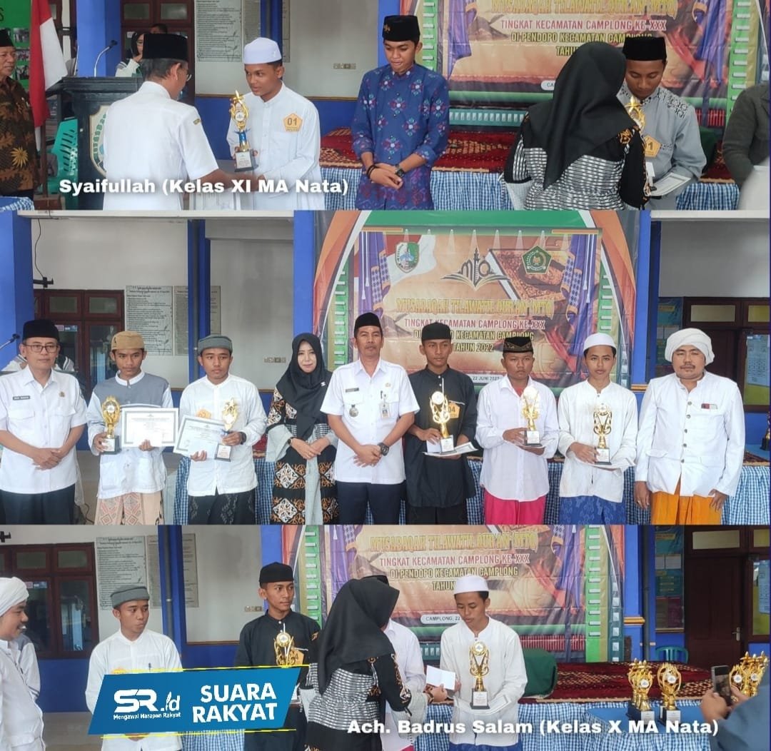 Santri NATA Sabet Dua cabang Penghargaan Lomba MTQ oleh Kementerian Agama RI