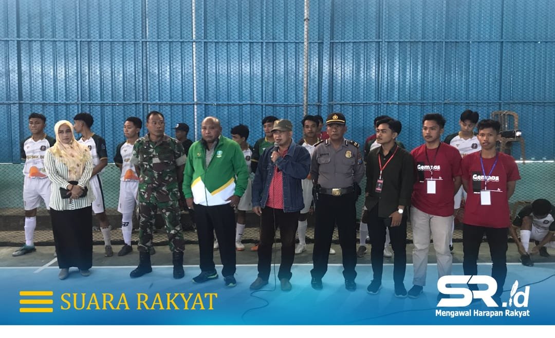 Pemuda Desa Kelompang Timur Buka Event Cabor Futsal Untuk Dua Kabupaten