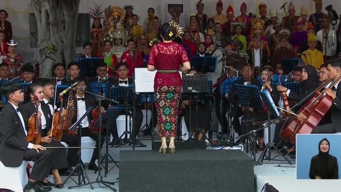 Lagu Kesenian Madura bergema di Istana Merdeka pada upacara HUT RI ke-77
