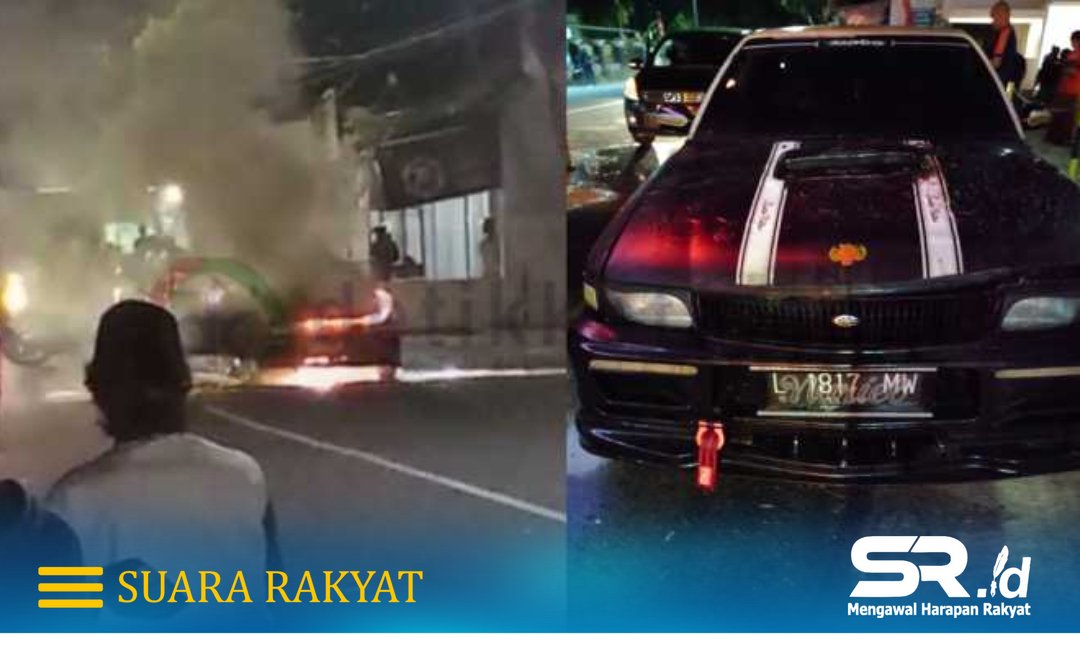 Mobil Toyota Corona terbakar di Desa Daramista Lenteng Sumenep