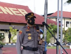 Dalam Rangka Operasi Zebra Semeru 2022, Kapolres Sumenep Pimpin Apel Gelar Pasukan