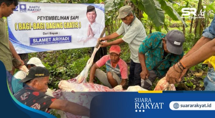 Lebaran Ketupat, Legislator PAN Asal Madura Bagi-Bagi Daging Gratis
