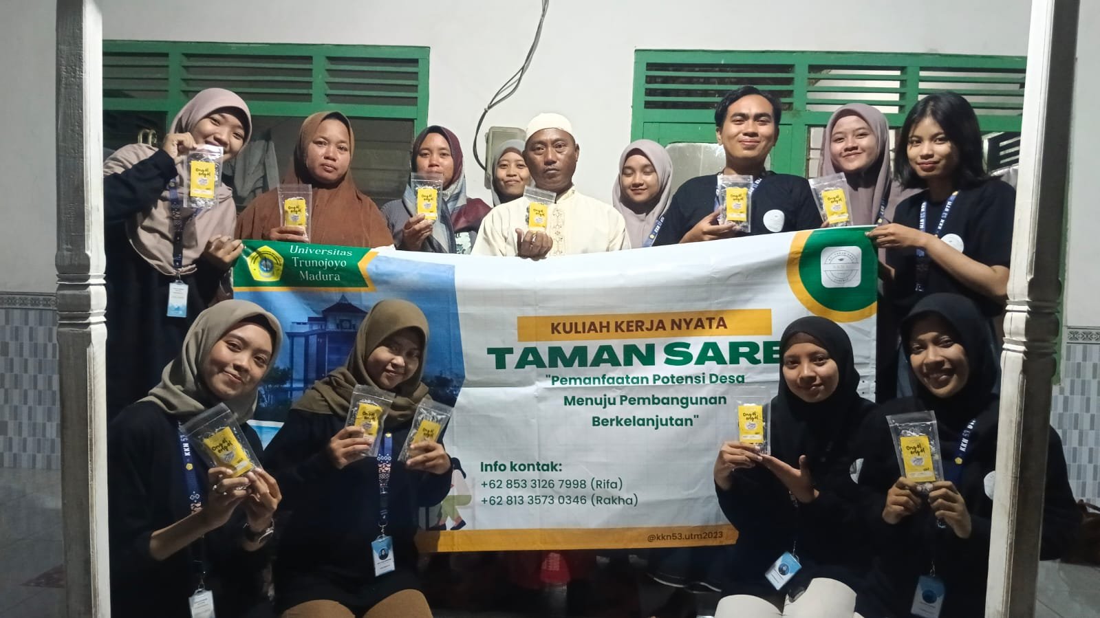 Kreatif, Mahasiswa Pengabdian Masyarakat Kelompok 53 UTM Manfaatkan Klaras Pisang Sebagai Pewarna Alami