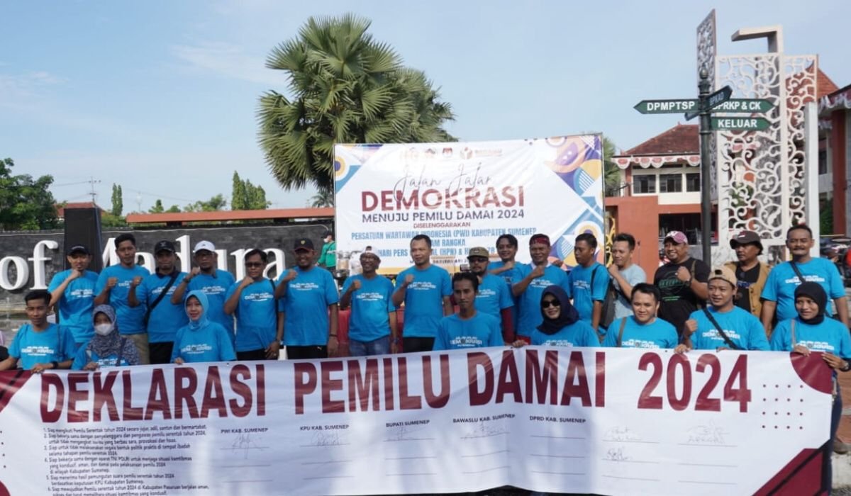 Peringati HPN 2024, PWI Sumenep Wujudkan Pemilu Damai Lewat JJS Demokrasi