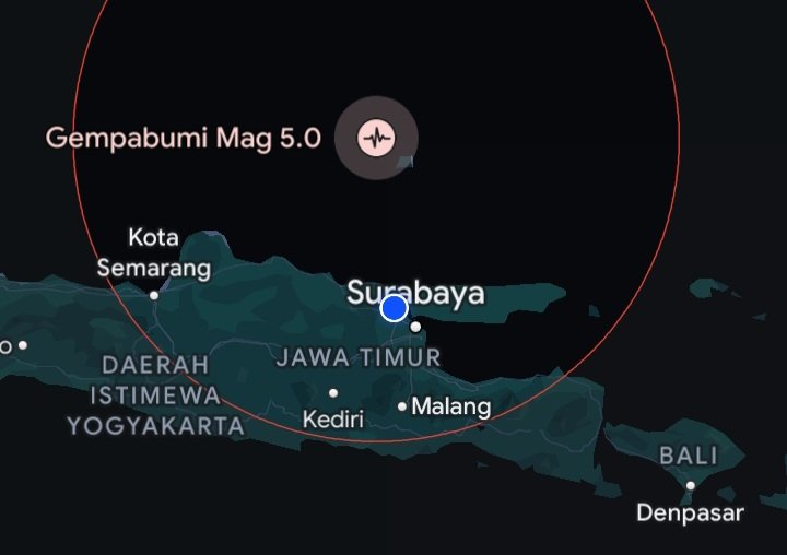 Tuban Kembali Diguncang Gempa dengan Kekuatan 5, 0 M