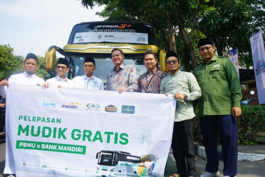 PBNU dan Bank Mandiri Berangkatkan Kaum Nahdliyin Mudik Gratis Ke Sumenep