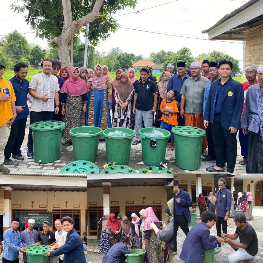 Dosen dan Mahasiswa UTM Beri Pelatihan Pembuatan Aquaponik dari Ember di Desa Banyuajuh, Bangkalan