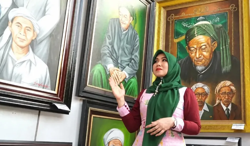 SenatorJilbab Ijo Menangkan Lelang Lukisan Hadratussyekh Hasyim Asy’ari di Muktamar NU